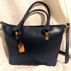 Christian Laurier Navy Blue Tote Crossbody Optional